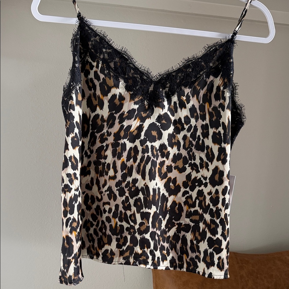 BP Animal Print Cami with Black Lace